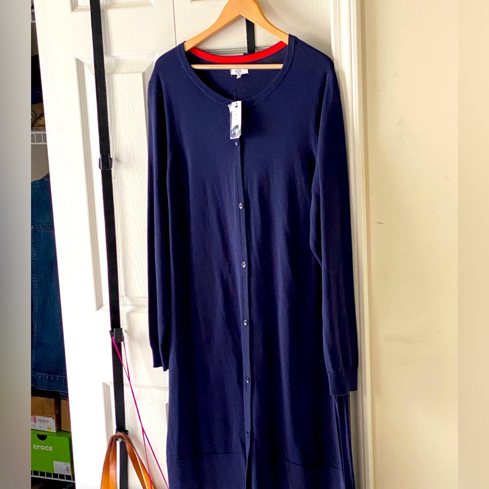 Crown & Ivy women navy sweater dress